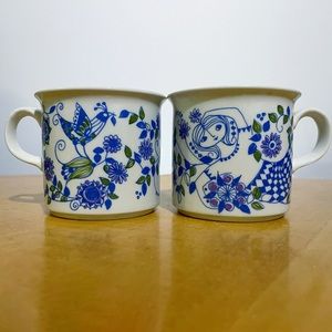 VTG. Figgjo Lotte coffee mugs (two) - GREAT CONDITION RARE SHAPE
